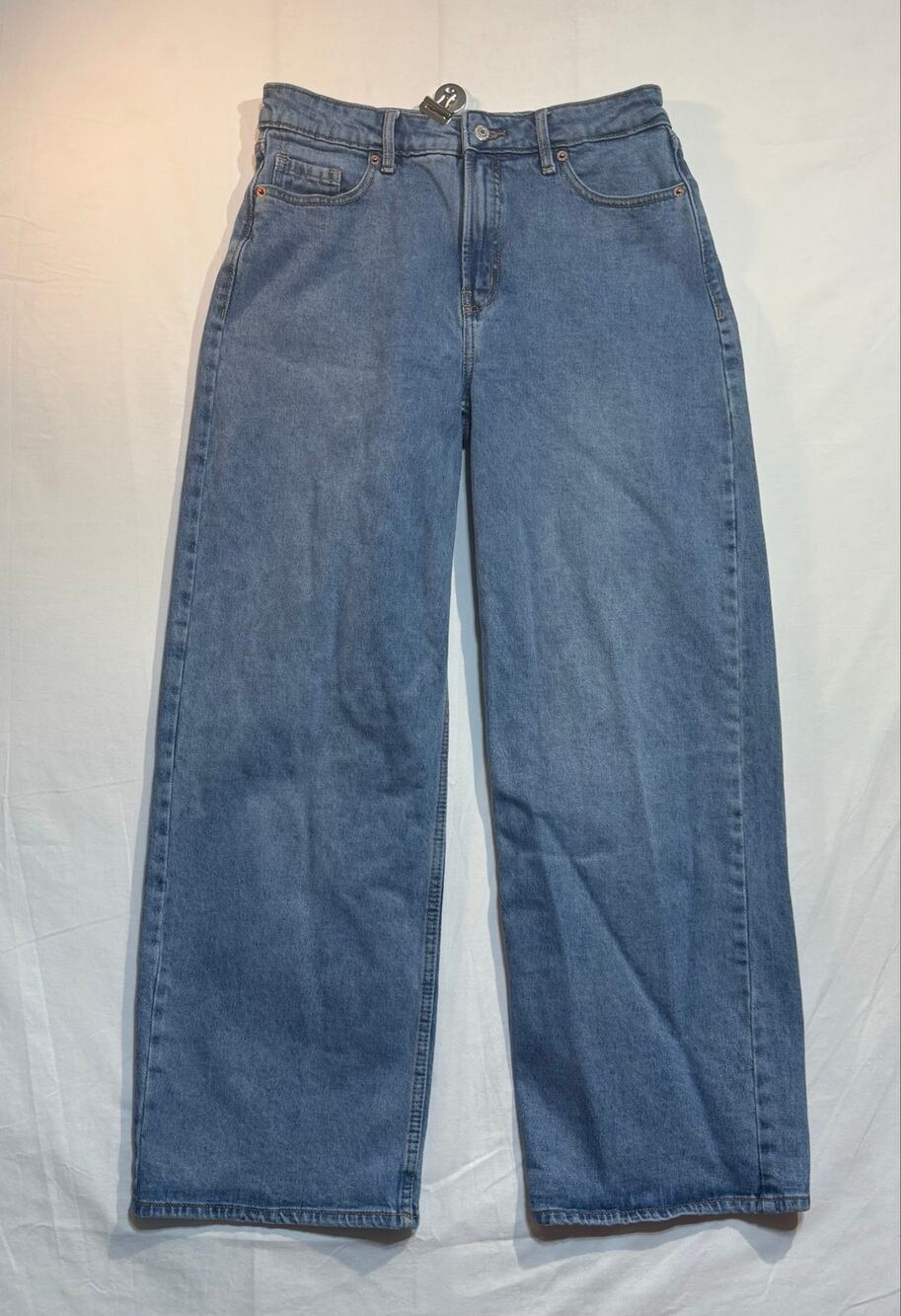 Old Navy Extra High Rise WideLeg Jeans Women’s 6 Petite Light Wash Stretch Denim